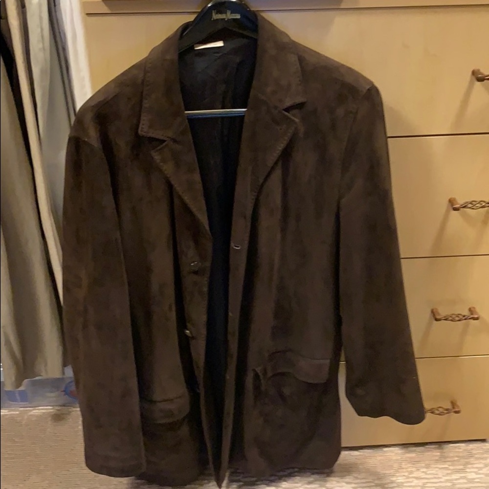 Men’s Zegna brown suede xl jacket